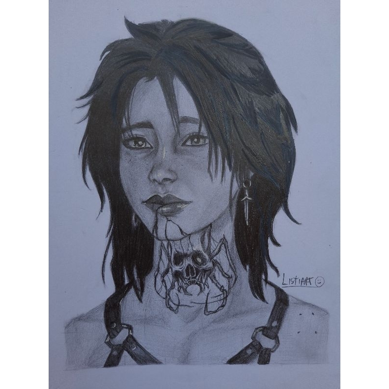 

jasa lukis wajah realis custom A4 1 wajah+ bingkai