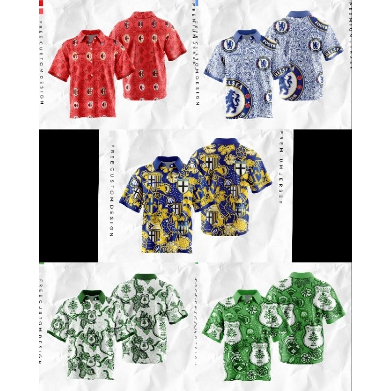 Kemeja Batik Milan Printing/Batik Chelsi/Batik Psms Medan/Batik Parma