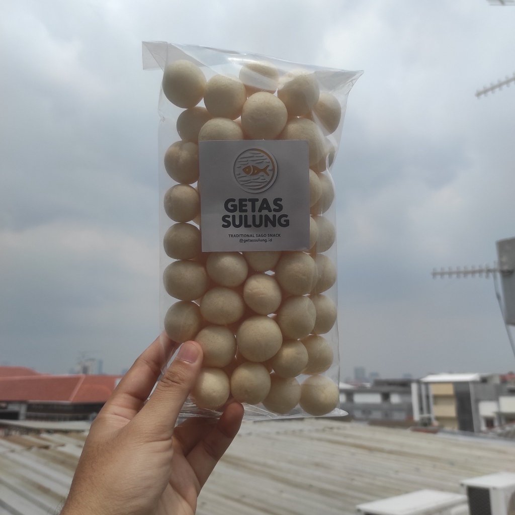 

Getas Sulung dari bangka ukuran 100g, dari ikan tenggiri dan tepung sagu
