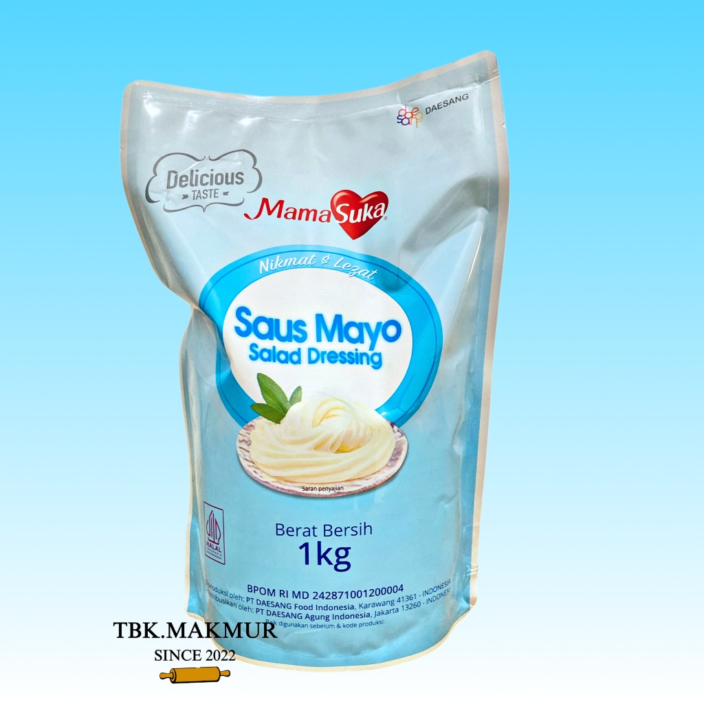 

MamaSuka Saus Mayo Salad Dressing 1 Kg | Salad Buah French Fries Sandwich
