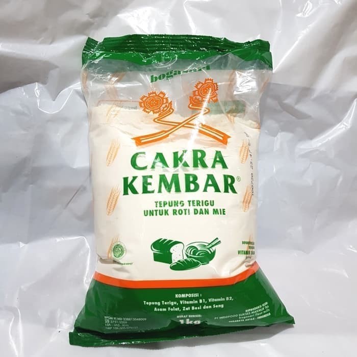 

Cakra Kembar 1KG Tepung PROTEIN TINGGI / Cakra Kemasan Ekonomis