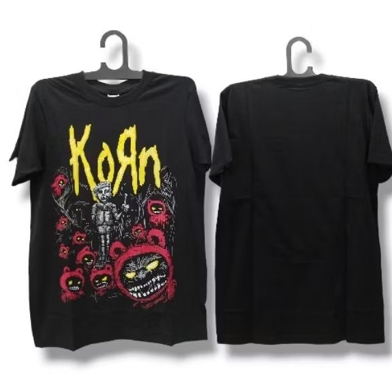 kaos KORN |built up 24s tanpa jahitan samping