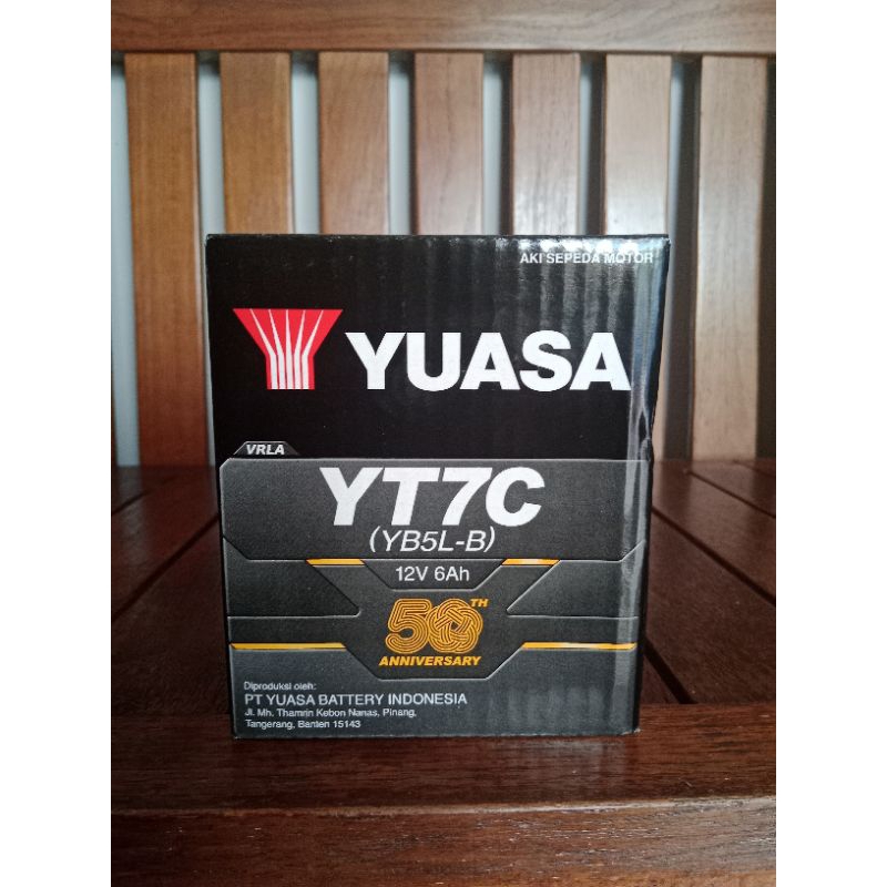 Aki Accu Motor Yamaha Mio Sporty, Mio Smile, Vega R, Jupiter MX Lama YT7C YUASA Aki kering 12v 6ah