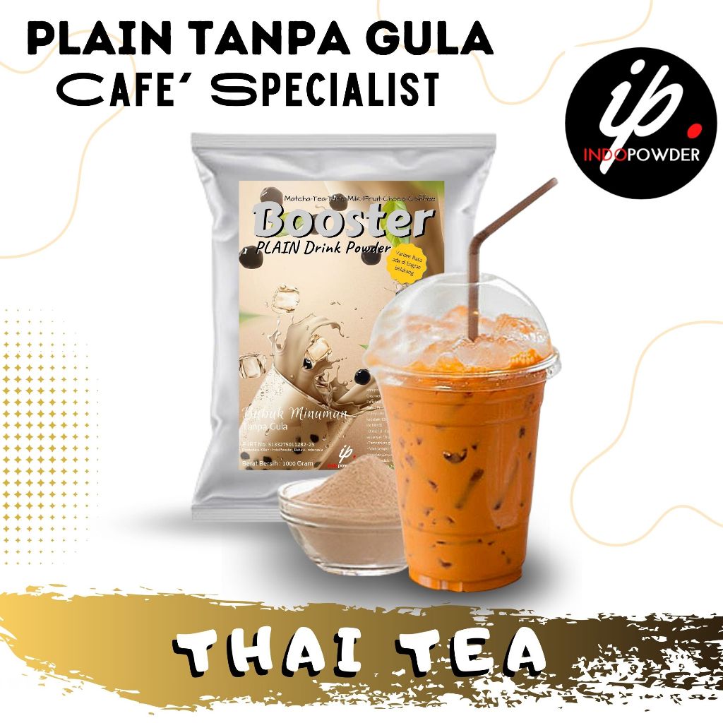 

IP Kendal - Bubuk Minuman TANPA GULA / PLAIN Rasa THAITEA 1Kg Untuk Cafe, Resto & Usaha Minuman