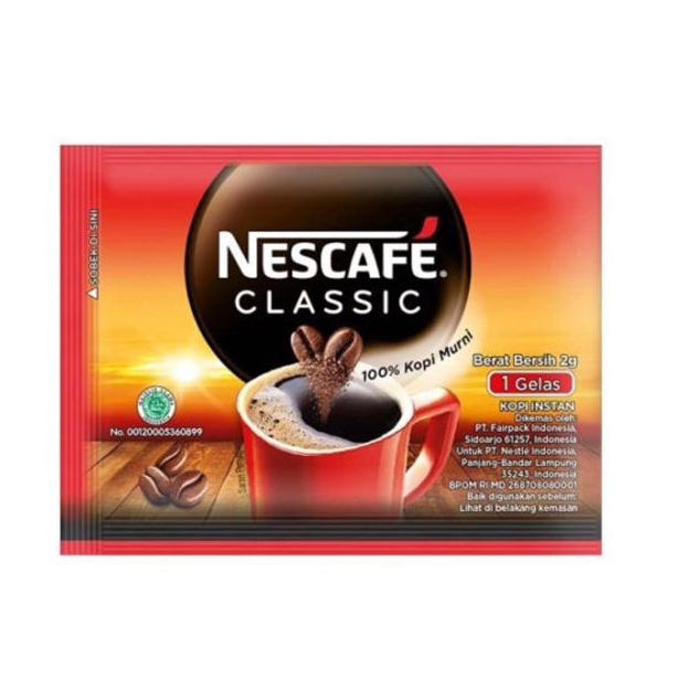

Nescafe Classic Sachet 2gr / Kopi Murni