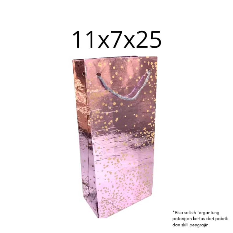 

PAPERBAG MINI GLOSY UNIK BOTOL 11X7X25 CM TAS KERTAS SOUVENIR ACARA HAJATAN OLSHOP ULTAH MURAH KALSEL