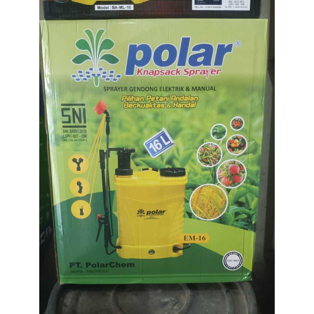 Tangki POLAR Knapsack Sprayer Elektrik + Manual 16 Liter Alat Semprot