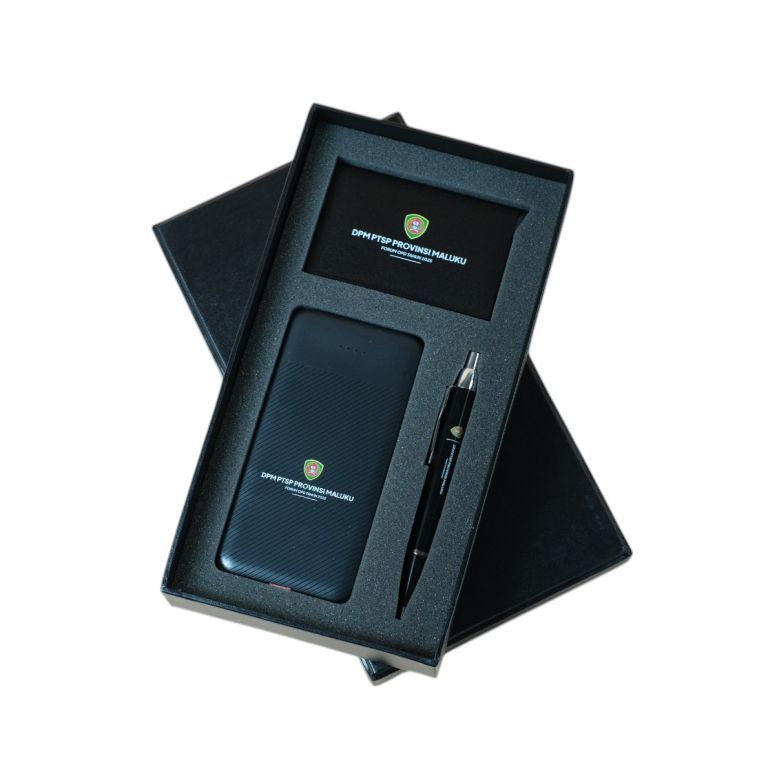 CUSTOM Gift Box Gift Set Powerbank, Pena, Cardholders Kado Hampers Tumbler set souvenir corporate Ra