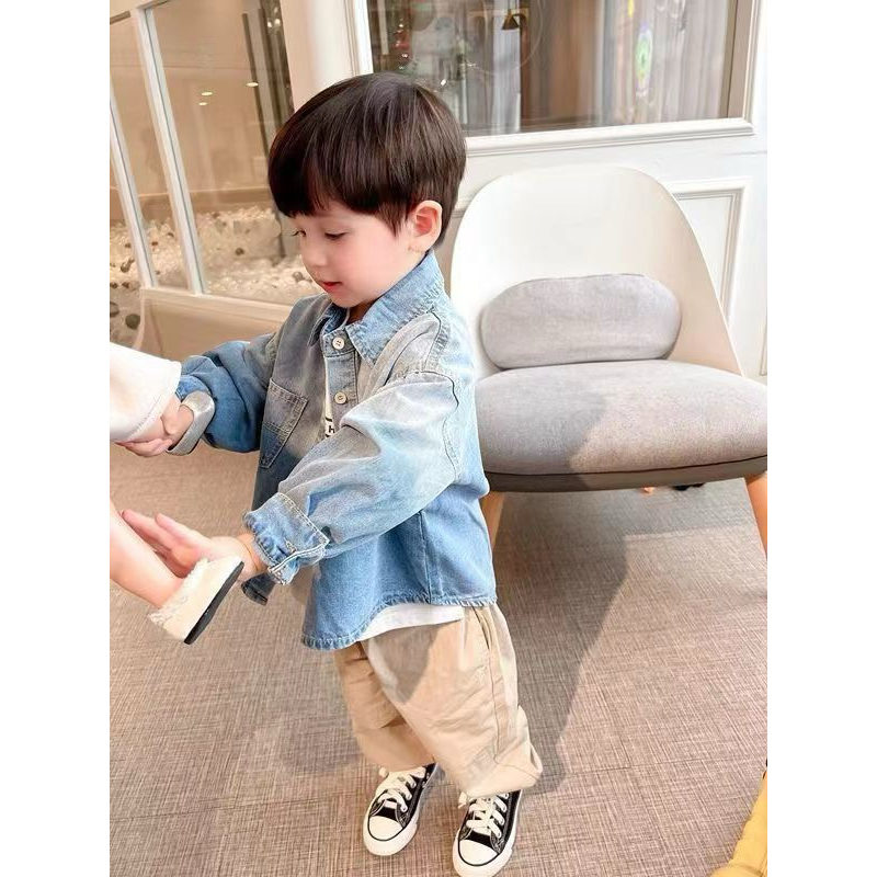 [COD] SETELAN JACKET JEANS ANAK COWOK KEREN SIZE 90-130 IMPORT PREMIUM - SET JEANS CARGO JOGGER ANAK