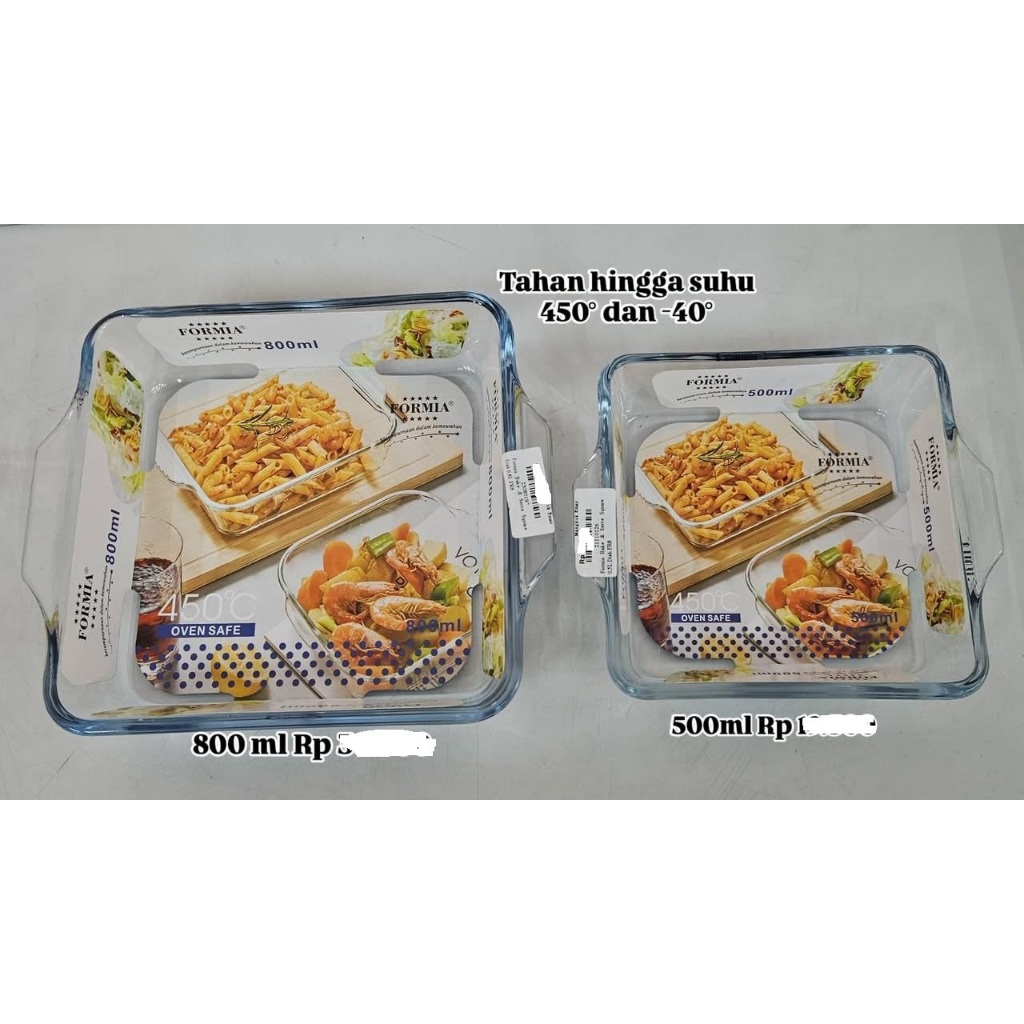 Loyang Kaca Oven Safe Formia Berbagai Ukuran