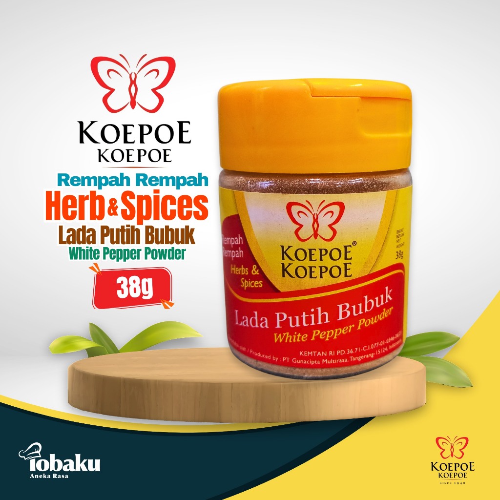 

Lada Putih Bubuk - Rempah Rempah KOEPOE KOEPOE Herb & Spices White Pepper Powder 38g