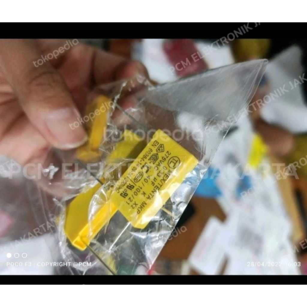 RE3146 275v kapasitor capacitor mkp mkt 330nf 0.33uf 330 nf 0.33 uf 334 by PCM LTC GLODOK