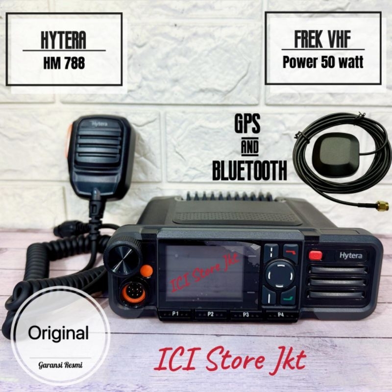 Rig Hytera HM788 VHF GPS Bluetooth garansi resmi / Hytera HM 788 VHF GPS Bluetooth