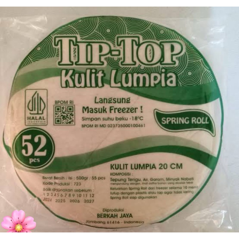 

Kulit Lumpia Tip Top isi 52 pcs