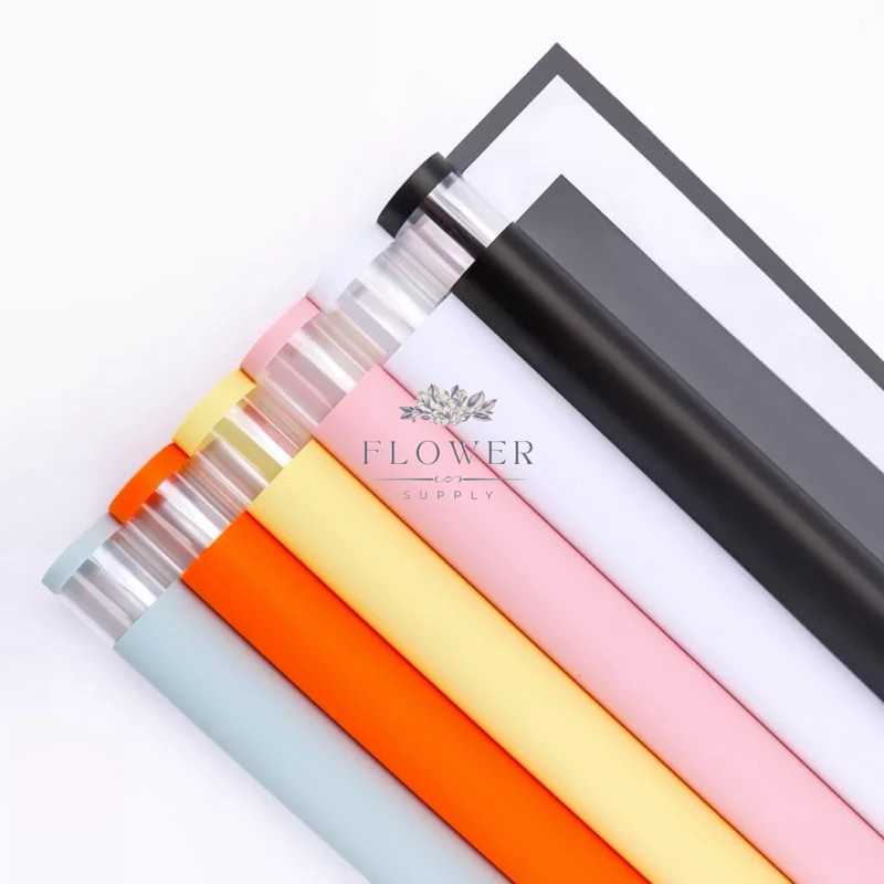 

FLOWERSUPPLY - (5 LEMBAR) FLOWER WRAPPING PAPER TRANSPARAN CELLO WARNA KERTAS BUNGA TRANSPARAN WARNA