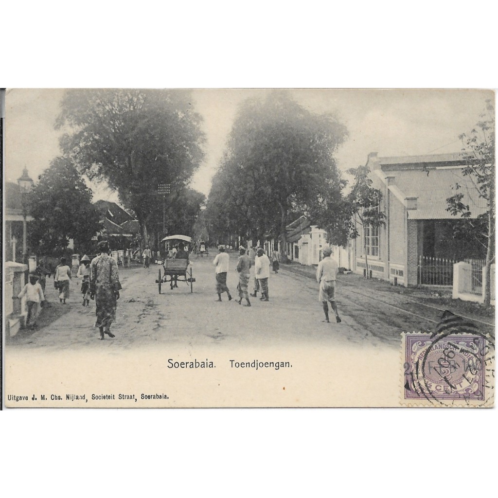 

Real Picture Postcard - Postcard / Kartu Pos Kuno Langka - Soerabaja Toendjoengan Used 1901, Unsend, Undivided [ORIGINAL]