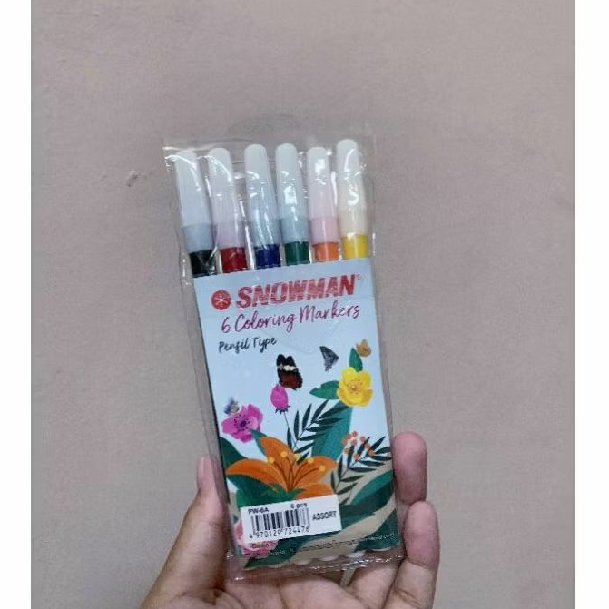 

[Hyde] Spidol SNOWMAN 6 Set Warna Warni Pastel PW-6A Marker