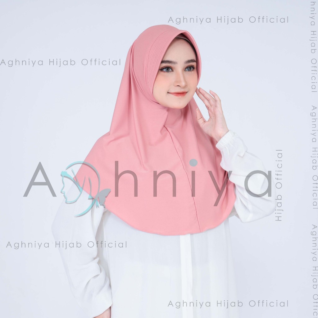 Hijab Bergo Hamidah Sport Jersey Ukuran M/ Jilbab Instan Hamidah Sport Jersey M/Hijab Sekolah