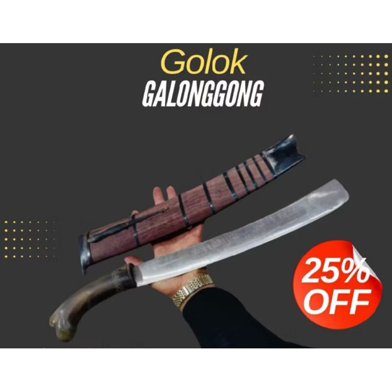golok tanduk cijulang galonggong gagang dari tanduk kerbau anti gompel tu