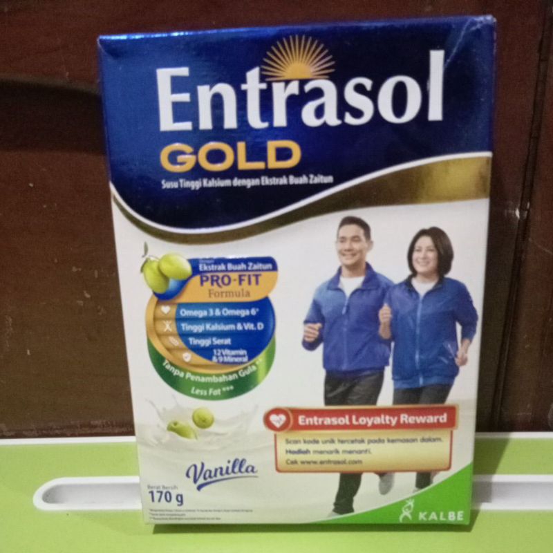 

entrasol gold vanila 170 gram kemasan rusak