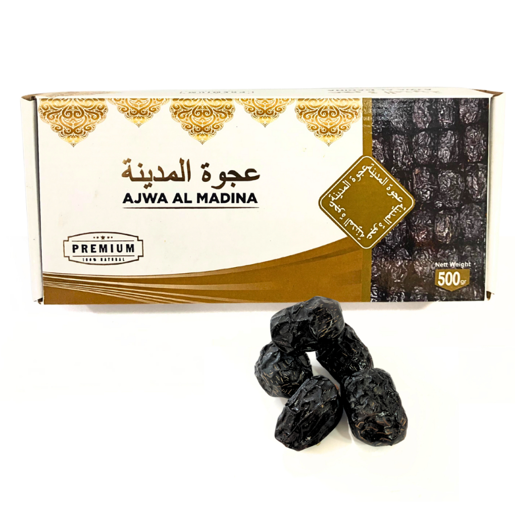 

Kurma Ajwa (GB) 500gr / Kurma Ajwa Al-Madinah / kurma Ajwa Kurma Nabi SAW
