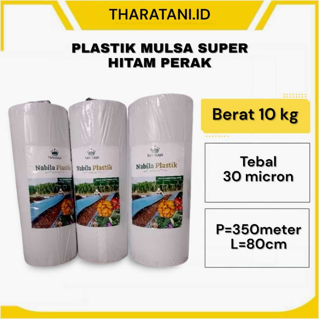 Plastik Mulsa Super Hitam Perak 1 Rol 350 meter - Mengendalikan Gulma Pertanian Tanaman Daun