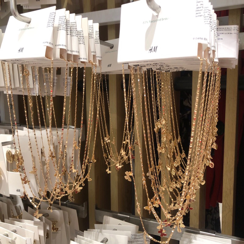 kalung H&M original kalung wanita kalung kupu kupu