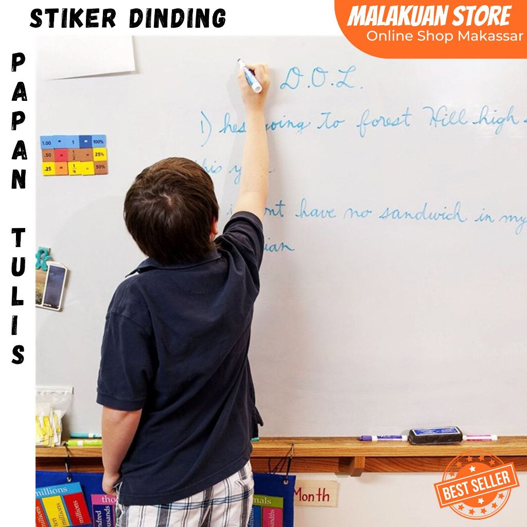 

Stiker Dinding Papan Tulis Whiteboard Flexible 200x45cm H&F