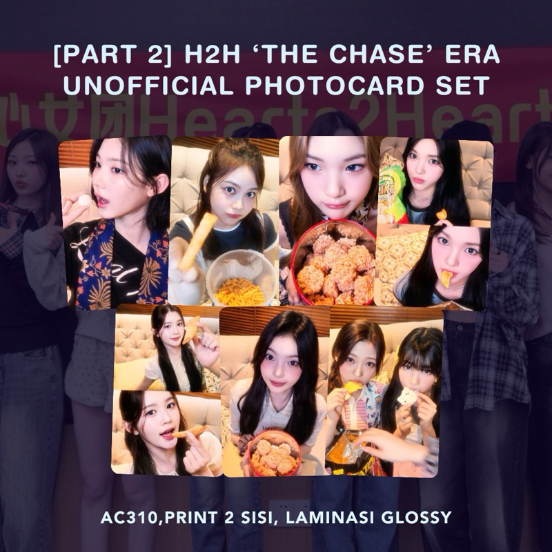 [PART 2] [SET] HEARTS2HEARTS H2H ‘THE CHASE’ Unofficial Photocard Set Carmen Jiwoo Yuha Stella Juun 