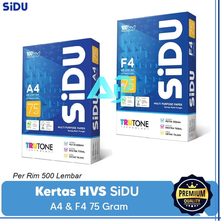 

Kertas HVS A4 75 GRAM SiDU ( Putih isi 500 Lembar )