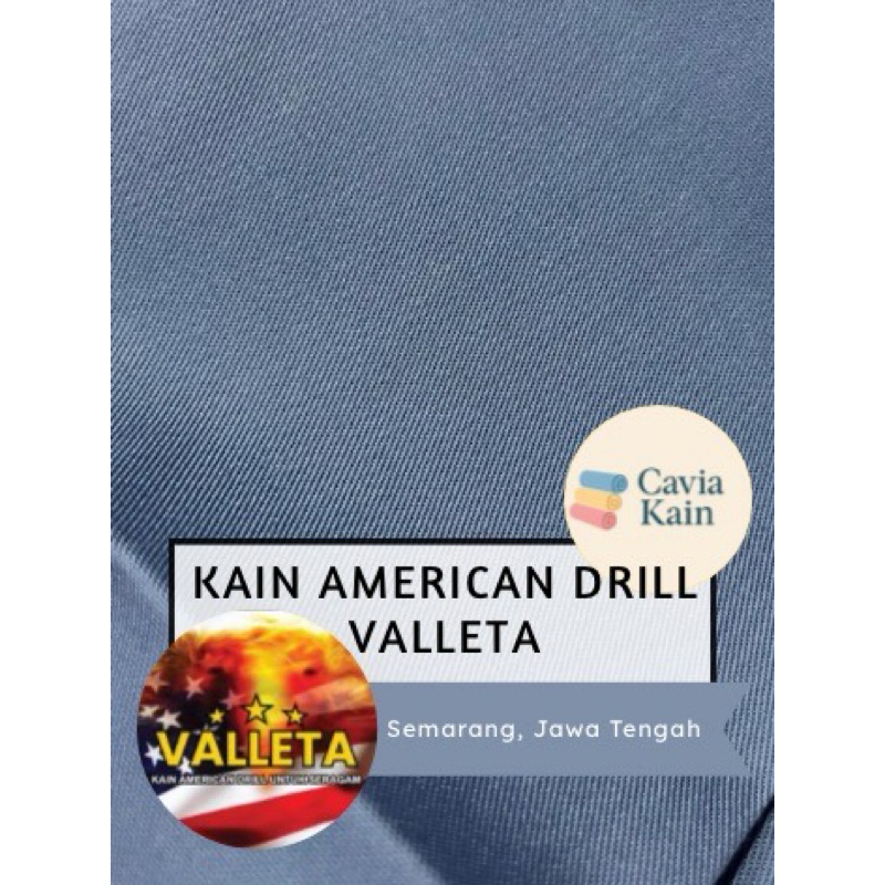 Kain Valleta American Drill (METERAN) - Untuk seragam sekolah, satpam, polisi, atau institusi, almam