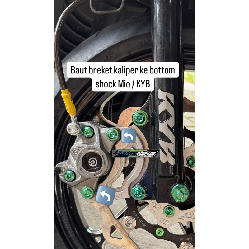 baut titanium breket kaliper brembo mio sporty smile