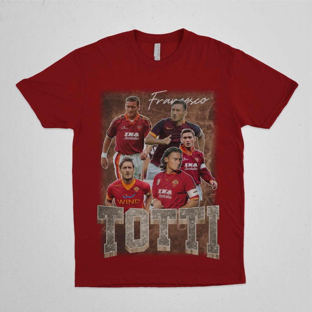 T-SHIRT TOTTI // KAOS TOTTI // FRANCESCO TOTTI // KAOS VINTAGE TOTTI // AS ROMA // 003