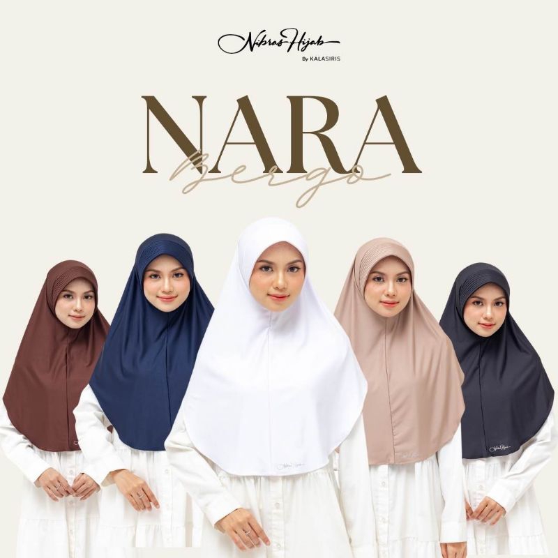 NARA BERGO BY NIBRAS HIJAB, BERGO NIBRAS, BERGO PREMIUM