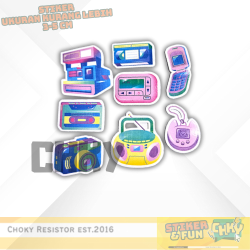 

Sticker/Stiker FUN Gadget Lucu Tahun90an/Cute Gadget 90