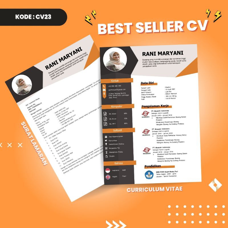 CV dan Surat Lamaran (Kode CV23)