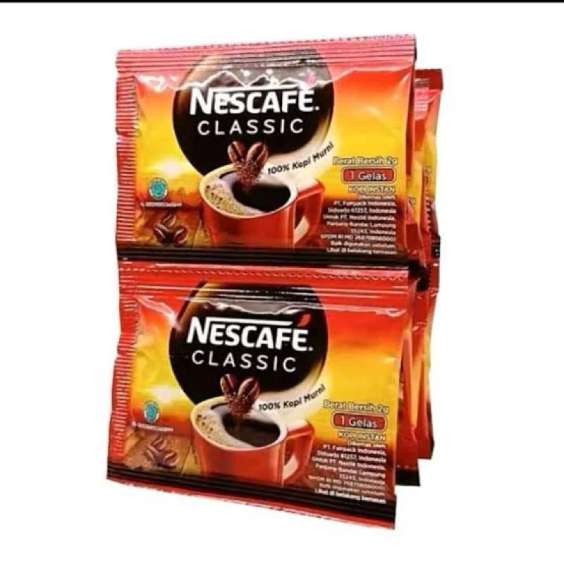 

NESCAFE Classic Kopi Instan Kopi Hitam 2gr (1rntg/10 bungkus)