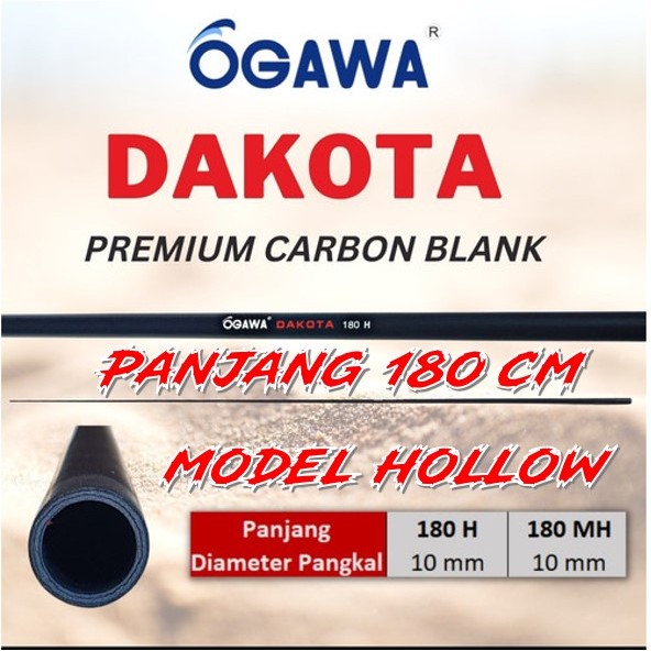 grafit ogawa dakota top ±2.5mm butt od ±14mm id ±11mm action Hard (kaku) blank joran bahan joran ata