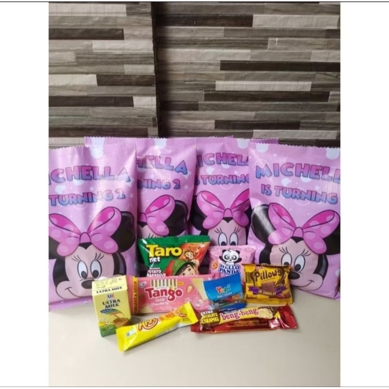 

POUCH SNACK ULTAH ANAK // Pluss Isian Snack // Bingkisan Ultah anak Murah