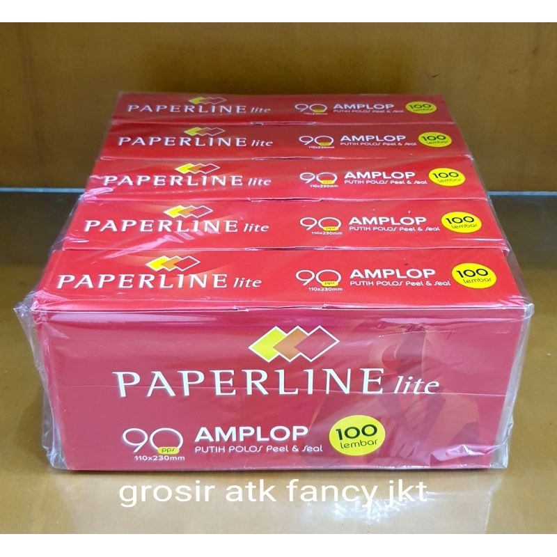

90 polos Amplop Paperline lite 90 PPS . ( 110 x 230 mm ) bahan kertas 70 gram anti tembus pandang - 30 pak kecil