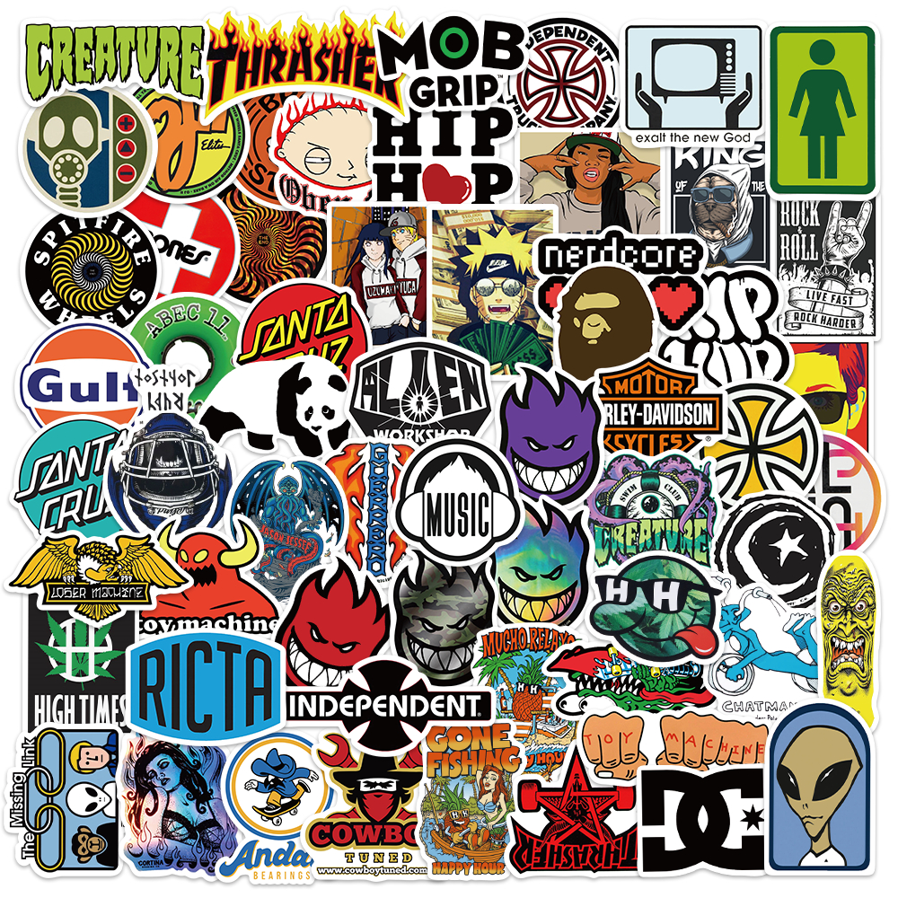 

50pcs buruk LOGO STIKER hypebeast Stiker Perekat Tahan Air Kedap Udara untuk Dekorasi Laptop helm Skateboard dan Sarung Telepon stickers