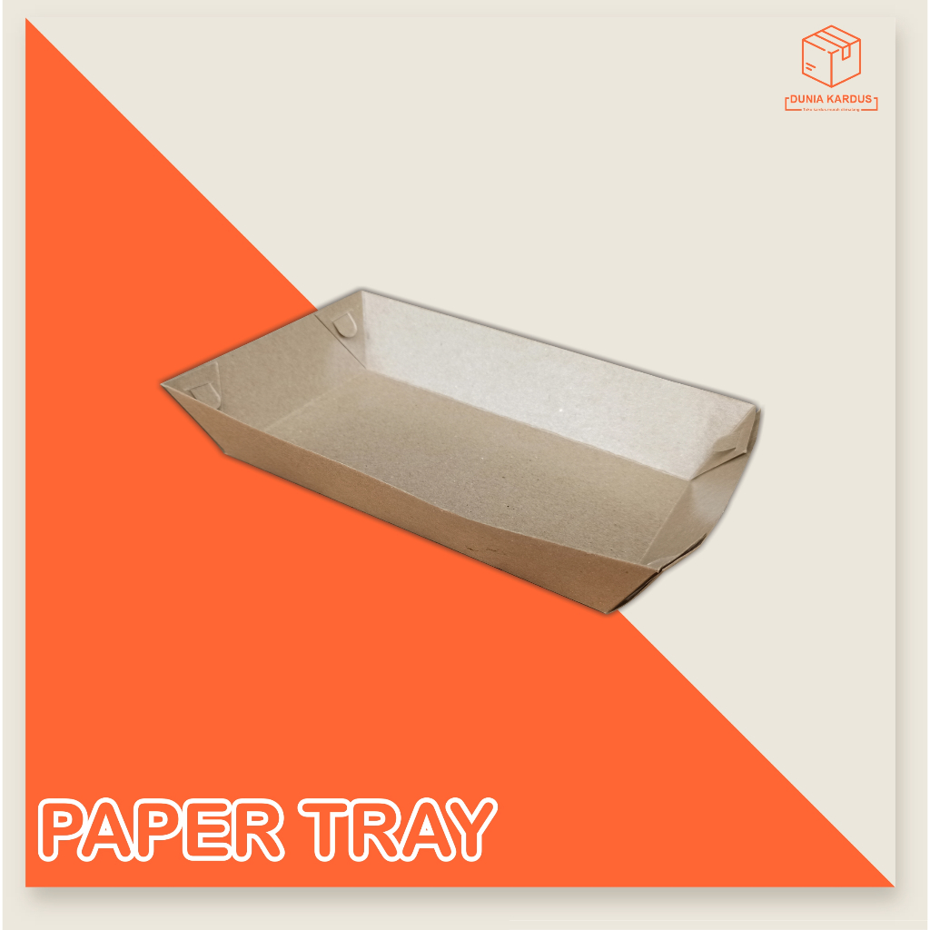 

Kemasan Paper Tray 18x10,5x4 cm laminasi Bagian dalam | box food | Craft eco | Box Makanan | Box takoyaki | box dimsum