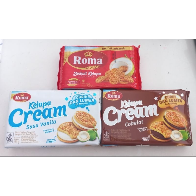 

Roma Biskuit Kelapa 300gr | Roma Kelapa Cream 189g