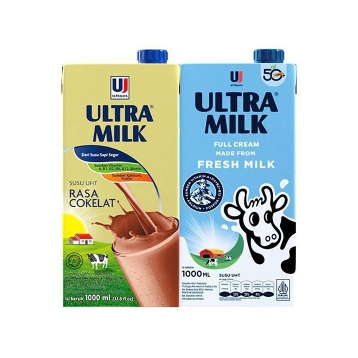 

Susu Ultra Milk Full Cream 1 Liter / 1000ml - 1 Dus Isi 12 Kotak | Susu Sapi Murni Bergizi