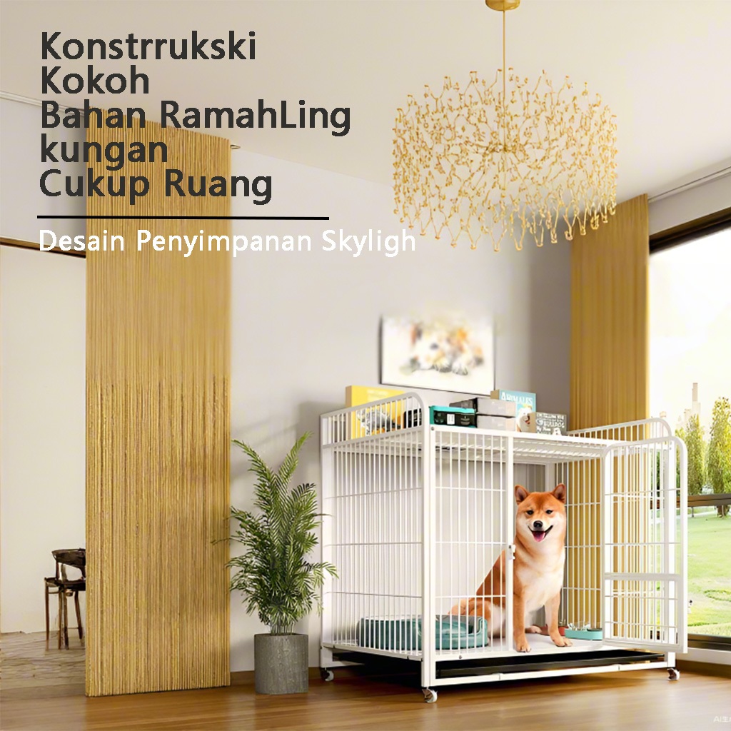 Kandang Anjing Kecil  Kandang Dalam Ruangan dengan Toilet Pemisah  Anjing Sedang Corgi  Kandang Anji