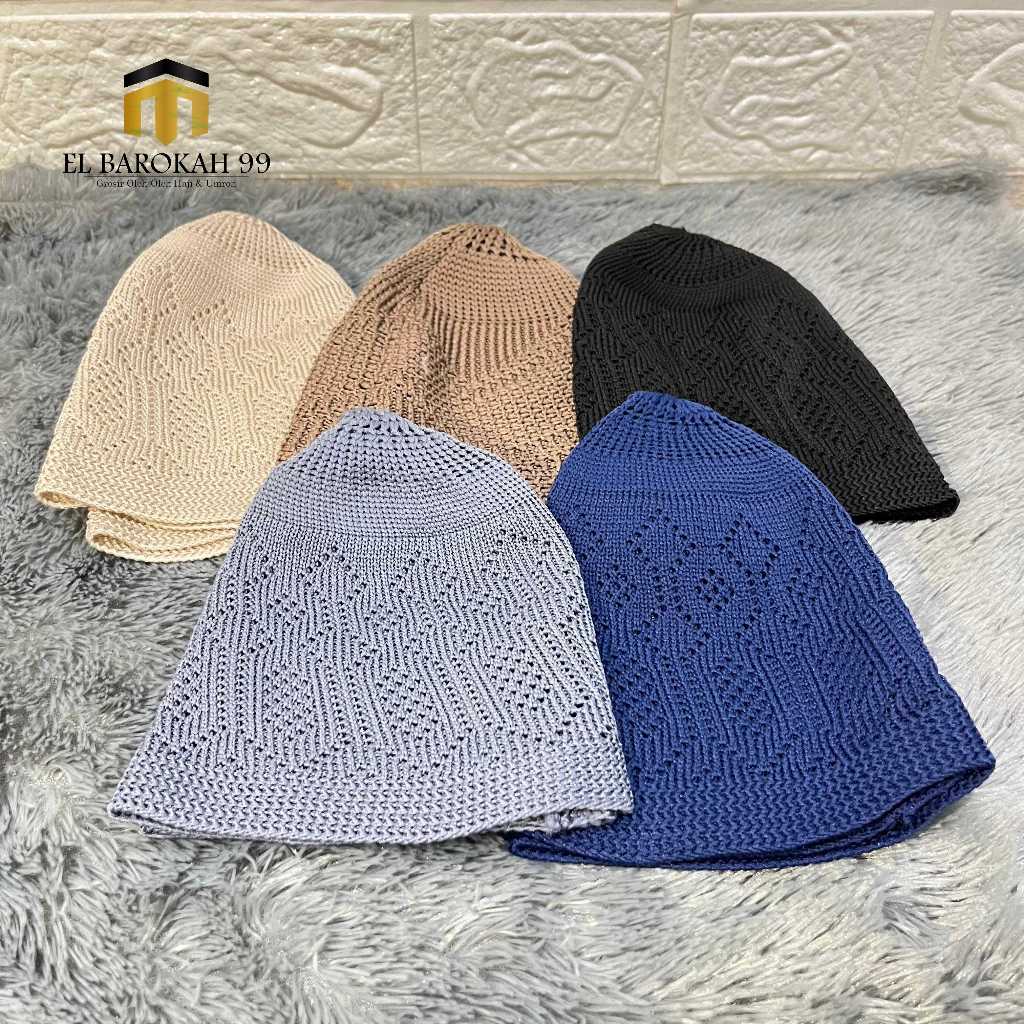 ELBAROKAH99 Peci Batok Pendek Peci Putih Polos Kopiah Songko