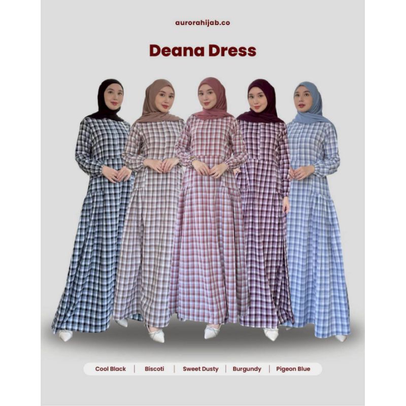 GAMIS DEANA BY AURORA (GAMIS ONLY) // GAMIS SYARI KATUN MOTIF KOTAK