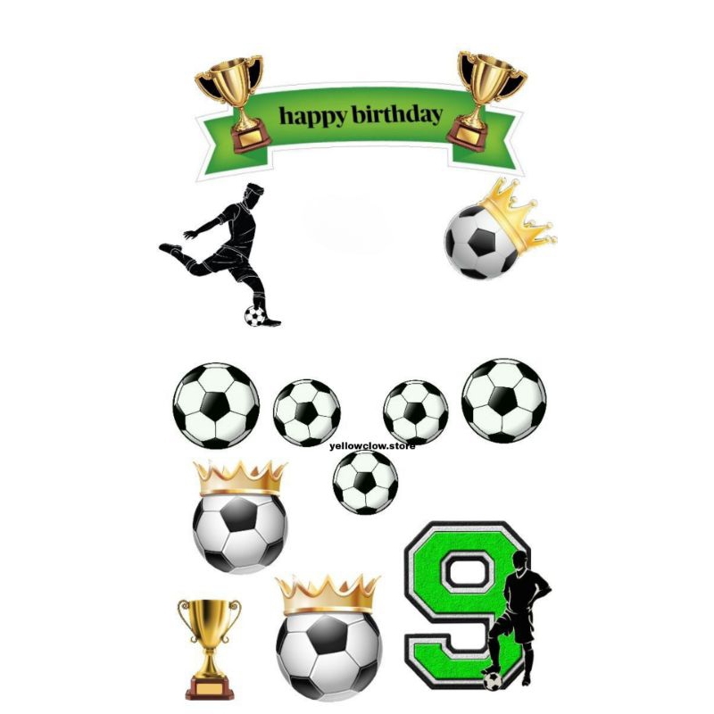 PART 1 SEPAK BOLA/Topper Cake Custom Sepak Bola/Hiasan Kue Ultah Tema Sepak Bola