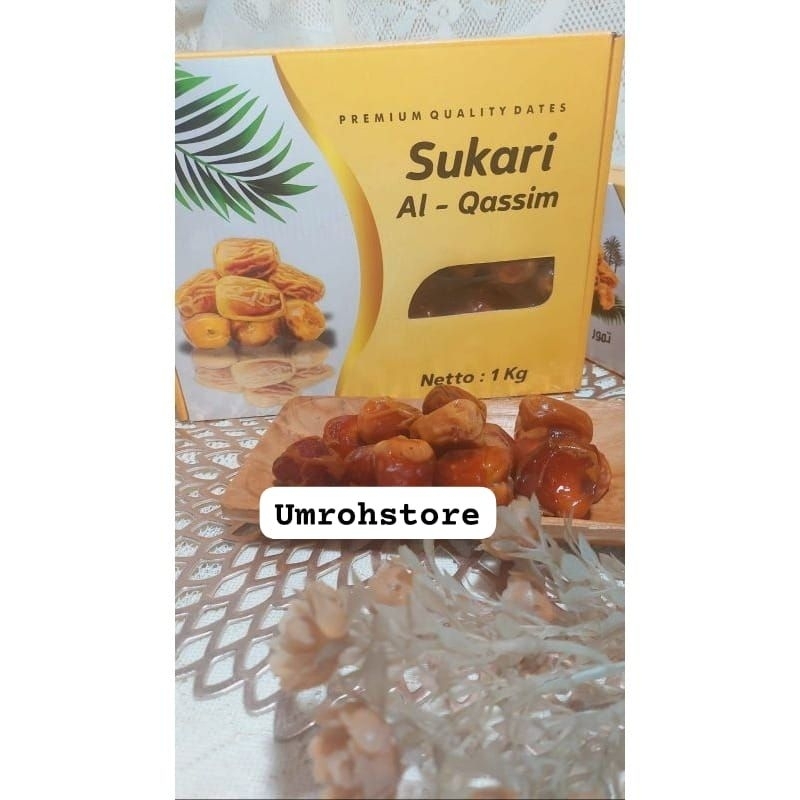 

Kurma Sukari 1Kg Al Qossim Qaseem Premium packing dus Jakarta shopee