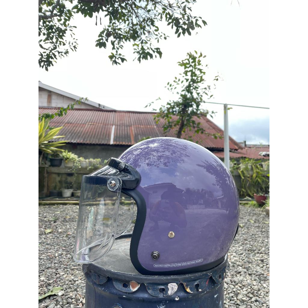 Helm bogo FREE KARDUS retro sni dewasa pria wanita hijab terbaru kaca injack datar hitam bening cemb